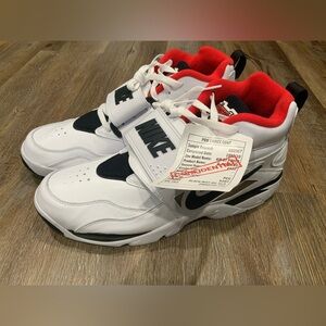 New Nike Air Diamond Turf ‘92 Atlanta Falcons White Black Red IB2239-100 Mens 14